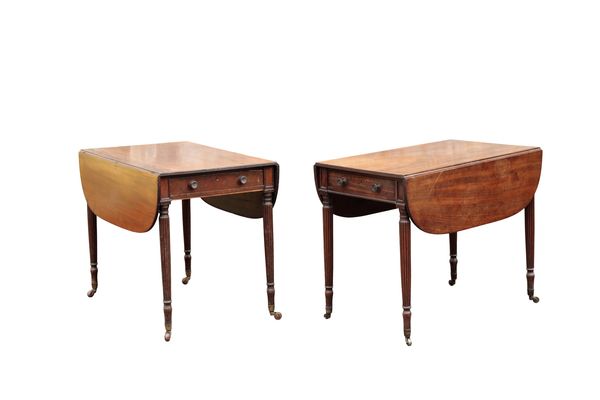 A MATCHED PAIR OF REGENCY MAHOGANY PEMBROKE TABLES, IN THE MANNER OF GILLOWS,