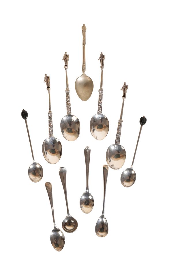 A COLLECTION OF SILVER APOSTLE SPOONS