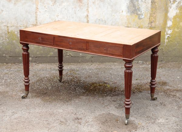 A GEORGE IV MAHOGANY WORK TABLE, BY GILLOWS,