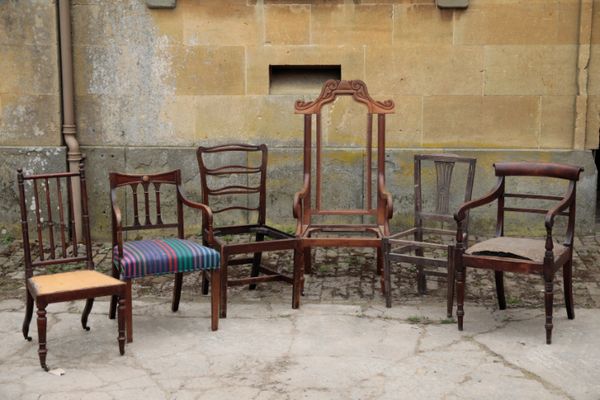 SIX VARIOUS ANTIQUE CHAIRS,