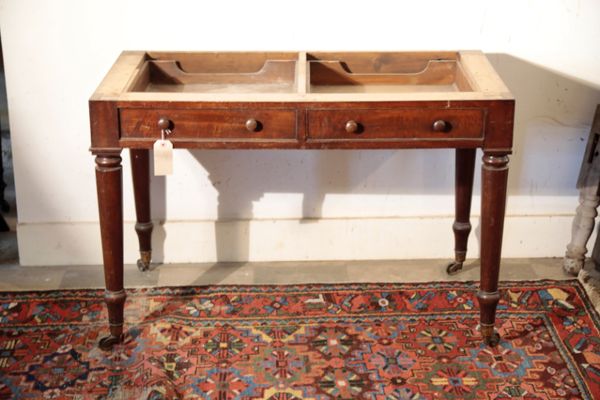 A REGENCY MAHOGANY WASH STAND, PROBABLY BY HOLLAND & SONS,