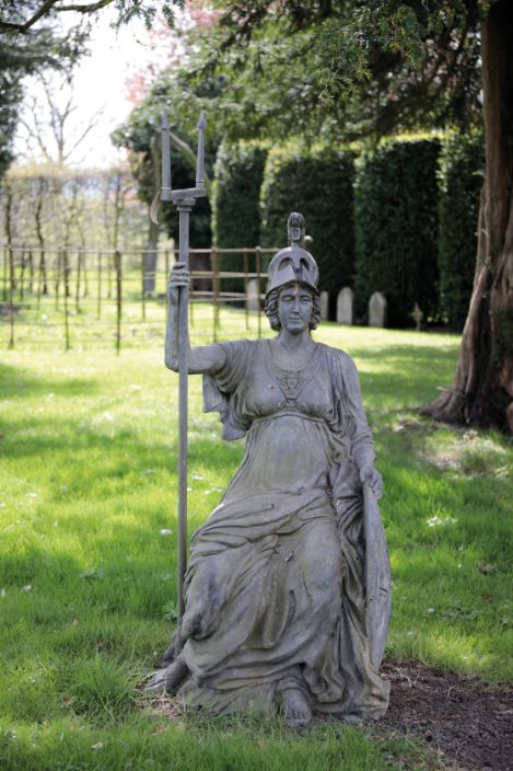 A MOULDED AND PAINTED FIBREGLASS MODEL OF BRITANNIA,