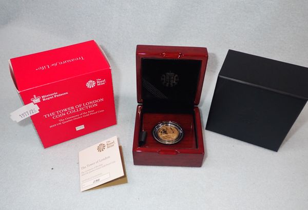 THE ROYAL MINT: 'THE TOWER OF LONDON' 2019 UK QUARTER OUNCE GOLD PROOF COIN