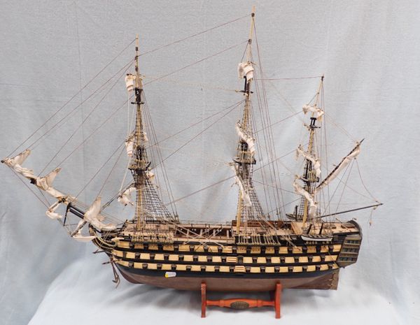 A BUILT KIT MODEL OF H.M.S.VICTORY