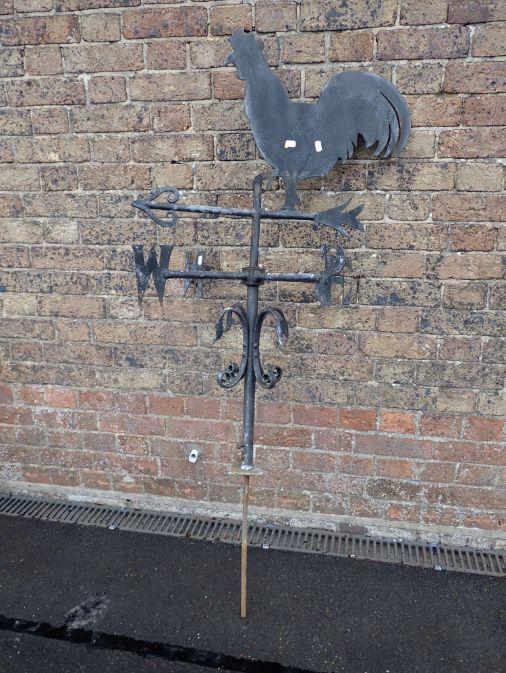 A WROUGHT STEEL WEATHERCOCK