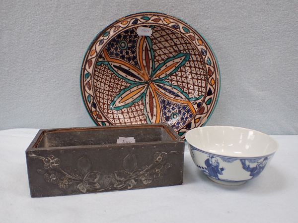 AN EASTERN POTTERY BOWL, A CHINESE BOWL