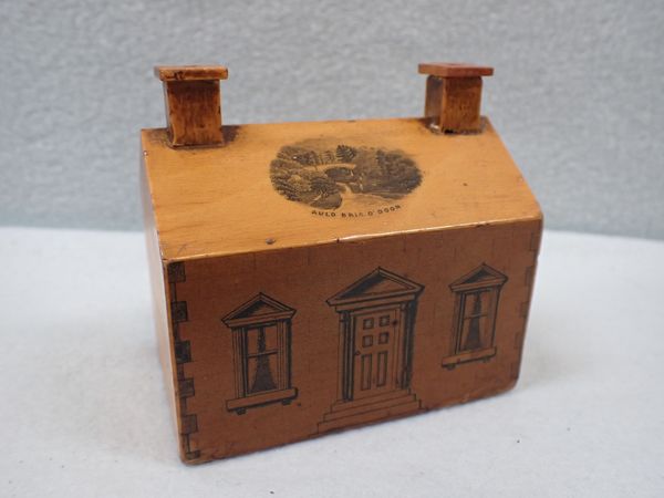 A MAUCHLINE WARE MONEY BOX