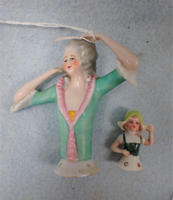 A 1930S CERAMIC 'HALF DOLL'