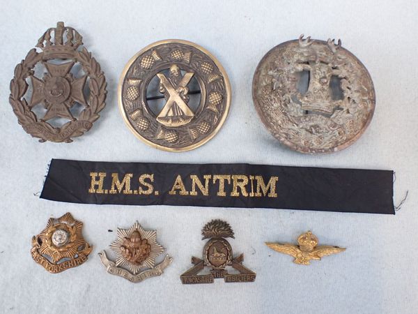 A COLLECTION OF MILITARY BADGES