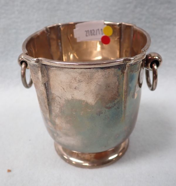 A SILVER MINIATURE CHAMPAGNE BUCKET