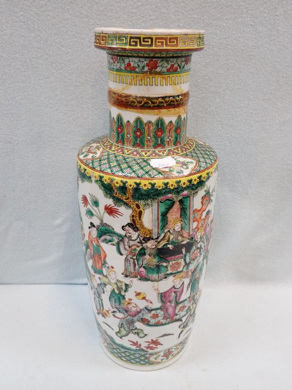 A CHINESE FAMILLE VERTE VASE