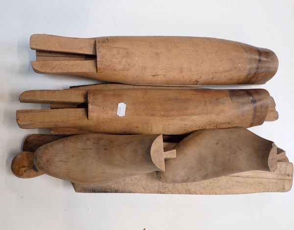 A PAIR OF VINTAGE WOODEN BOOT TREES