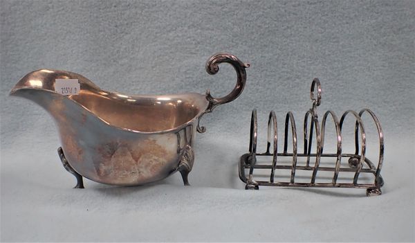 A SILVER TOAST RACK