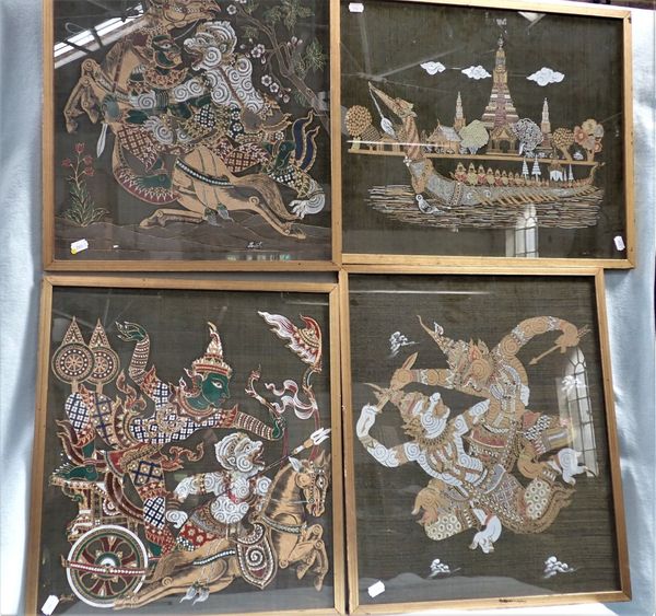 FOUR THAI PRINTED PICTURES