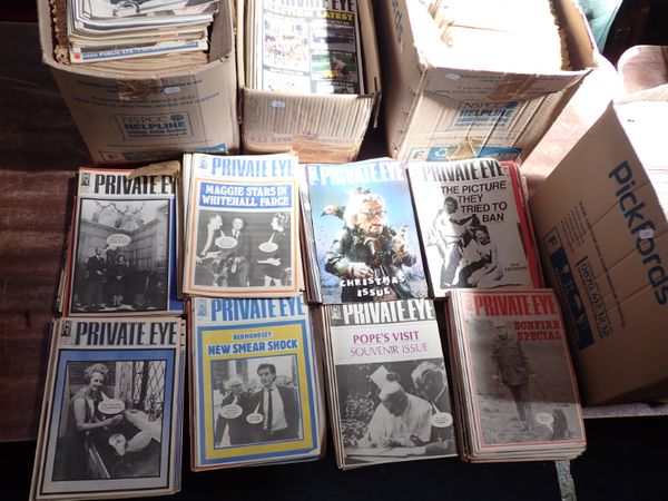 A LARGE COLECTION OF 'PRIVATE EYE' MAGAZINE