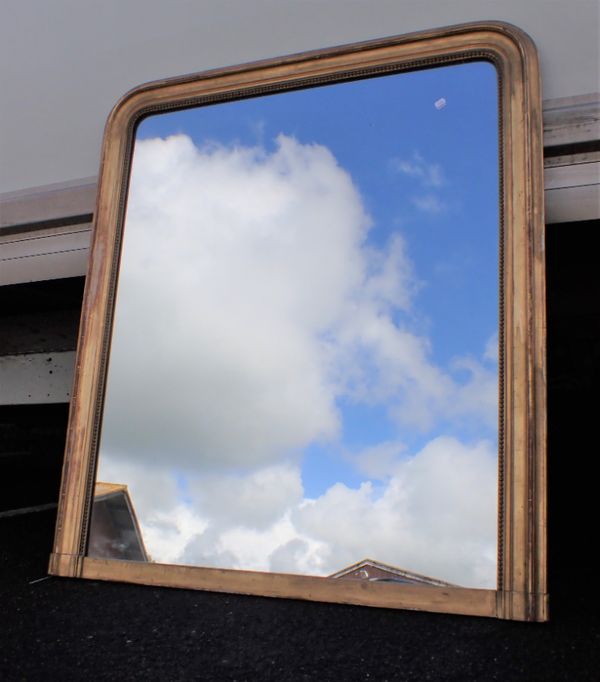 A NEAR PAIR OF 19TH CENTURY OVERMANTLE MIRRORS