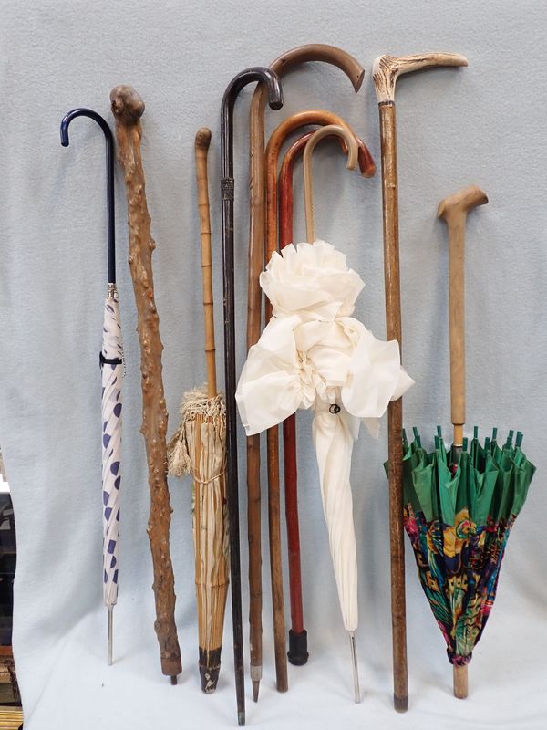 A COLLECTION OF WALKING STICKS