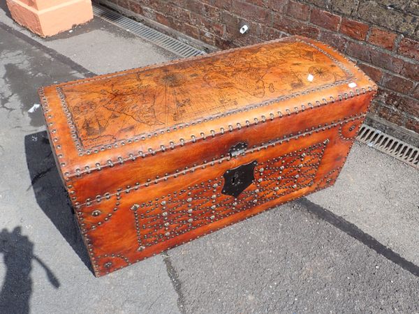 A LEATHER TRUNK