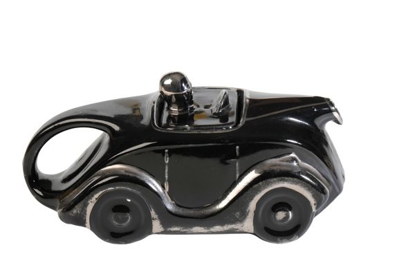 A BLACK SADLER 'OKT42'MOTORCAR TEAPOT