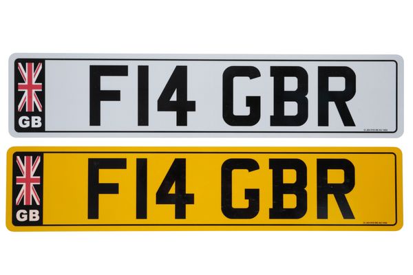 UK VEHICLE REGISTRATION NUMBER 'F14 GBR'