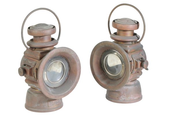 A PAIR OF LUCAS NO 524 'KING OF THE ROAD' LAMPS