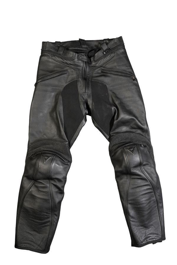 A PAIR OF DIANESE MOTORCYCLE JEANS
