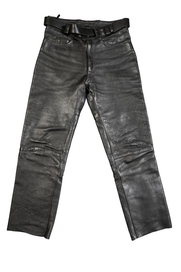 A PAIR OF HEIN GERICKE LEATHER JEANS