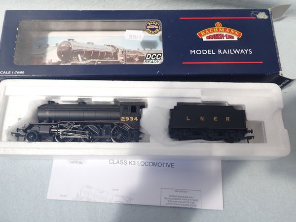 BACHMANN; A 00 GAUGE K3 LNER 2934 BLACK GROUP STANDARD TENDER LOCOMOTIVE