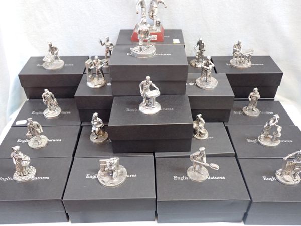 A COLLECTION OF 'ENGLISH MINIATURES' PEWTER FIGURES