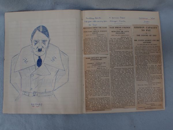 A GERMAN SCRAP ALBUM, CONTAINING CUTTINGS