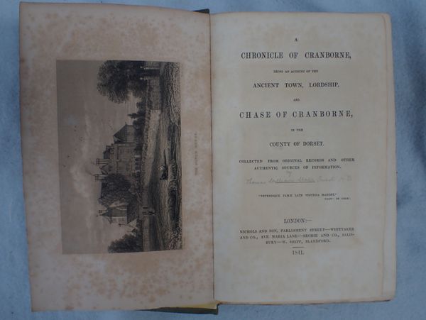 T W WAKE SMART; 'A CHRONICLE OF CRANBORNE'