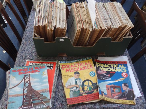 A LARGE COLLECTION OF VINTAGE 'PRACTICAL MECHANICS' MAGAZINE