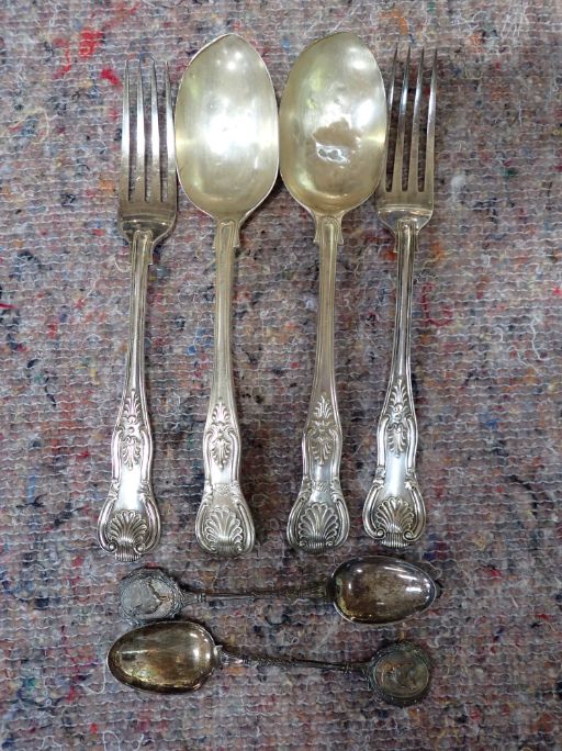 TWO KING'S PATTERN SILVER FORKS