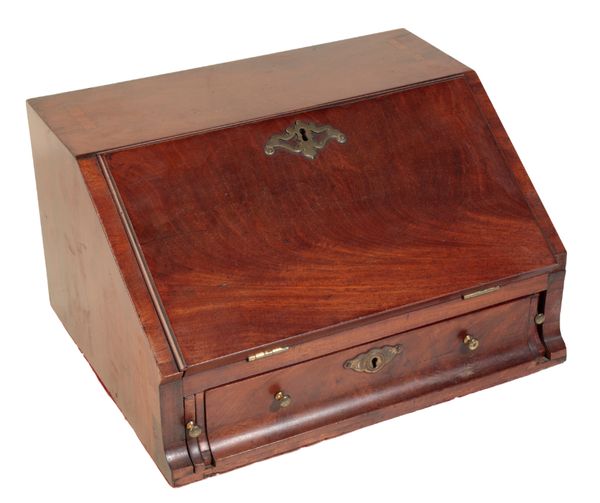 A GEORGE II MAHOGANY TABLE BUREAU,