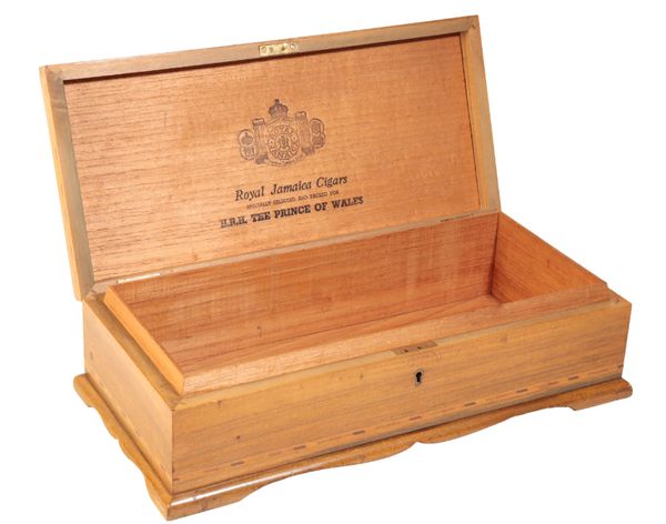 ROYAL INTEREST - A RARE EARLY 1930'S HUMIDOR BELONGING TO THE LATE HRH PRINCE OF WALES - DUKE OF WINDSOR, FORMERLY KING EDWARD VIII