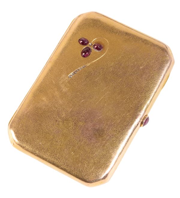 A CONTINENTAL GOLD CIGARETTE CASE