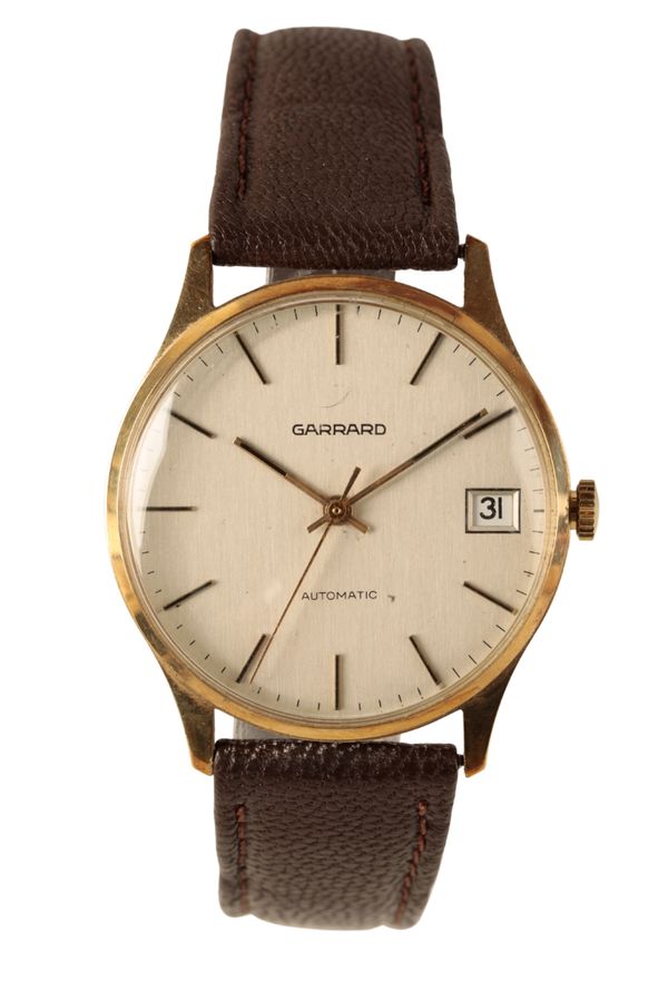 A GARRARD 9 CT GOLD GENTLEMAN'S WRISTWATCH