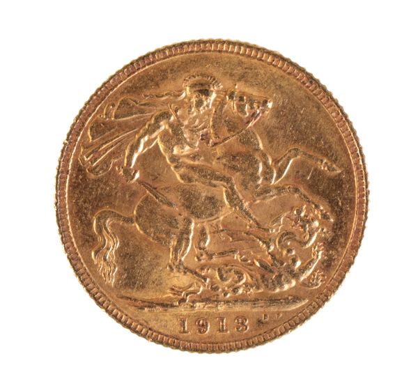 A GEORGE V 1918 GOLD SOVEREIGN,