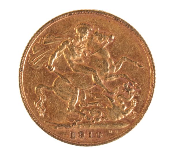 AN EDWARD VII 1909 GOLD SOVEREIGN,