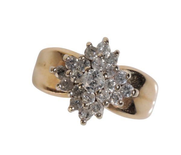 A DIAMOND CLUSTER RING