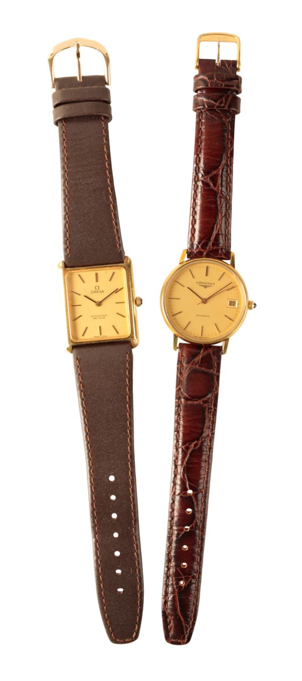 A LONGINES GOLD PLATED GENTLEMAN'S WRIST WATCH