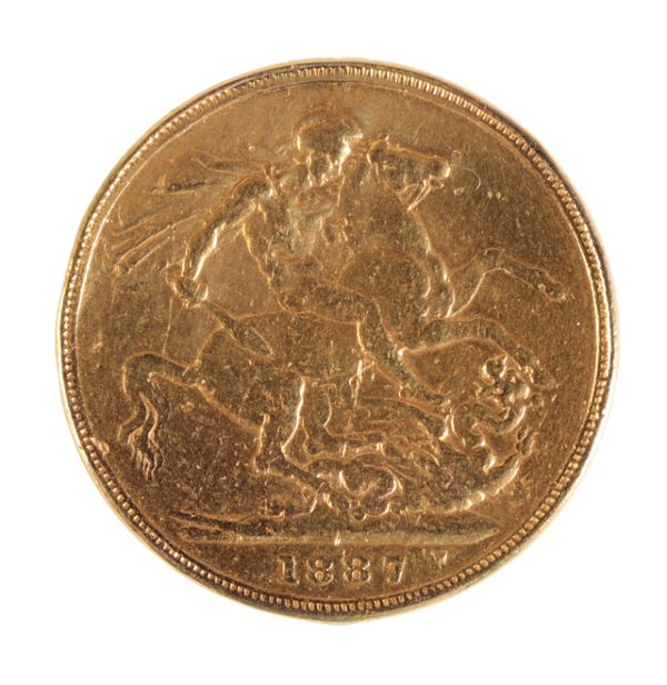 A QUEEN VICTORIA 1887 GOLD SOVEREIGN