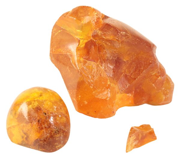 THREE PIECES OF UNMOUNTED AMBER