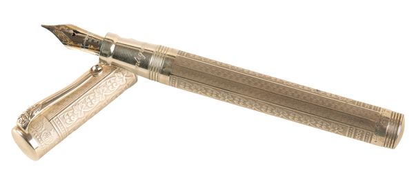 MONTEGRAPPA: A ROSE EDTION STERLING SILVER FOUNTAIN PEN