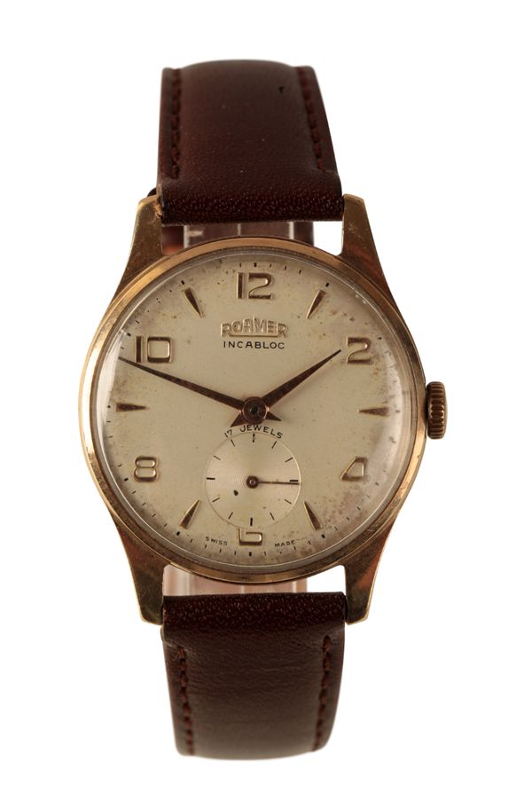 ROAMER INCALBLOC 9CT GOLD GENTLEMAN'S WRISTWATCH