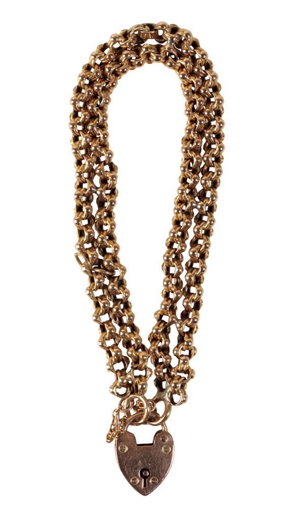 A GOLD CHAIN LINK BRACELET