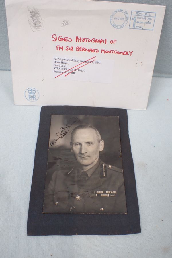 A SIGNED PHOTOGRAPH OF 'FIELD MARSHALL MONTGOMERY' DATED 1945