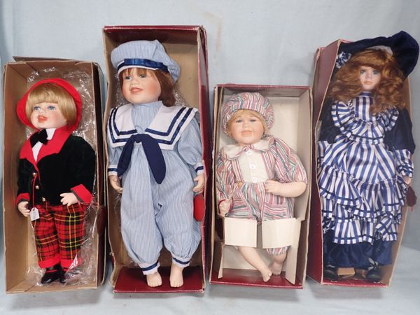 (added to 2225-15)FOUR COLLECTOR'S DOLLS