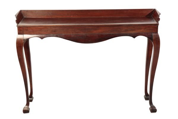 A MAHOGANY CONSOLE TABLE IN GEORGE II STYLE,