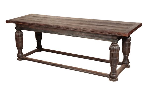 AN OAK REFECTORY TABLE